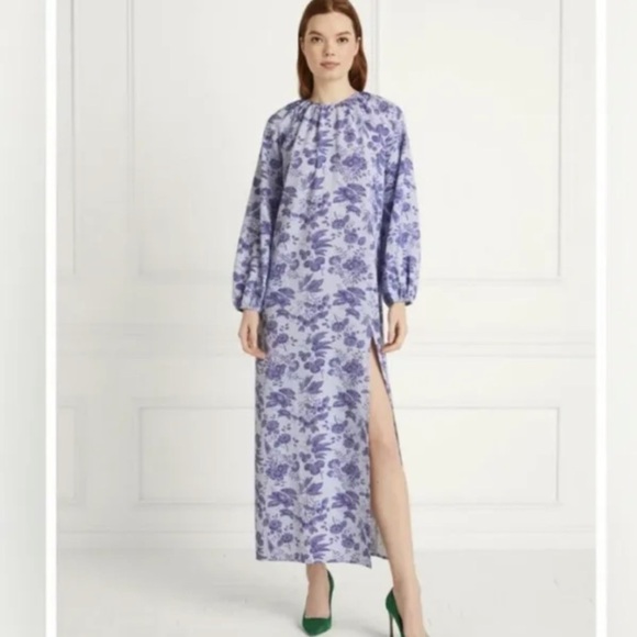 Hill House The Simone Dress Size S Lilac Tonal Floral Modest Floral Holiday - Picture 1 of 8